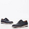 Ανδρικά Παπούτσια Δετά S1616 Μπλε Δέρμα Boss shoes Δετά Παπούτσια Boss shoes S1616-Blue