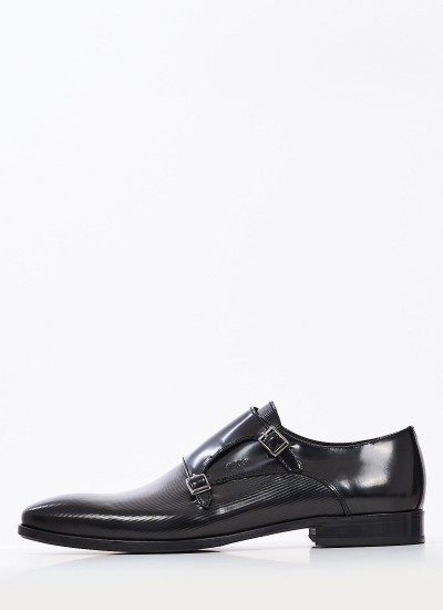 Ανδρικά Μοκασίνια S4966 Μαύρο Δέρμα Boss shoes