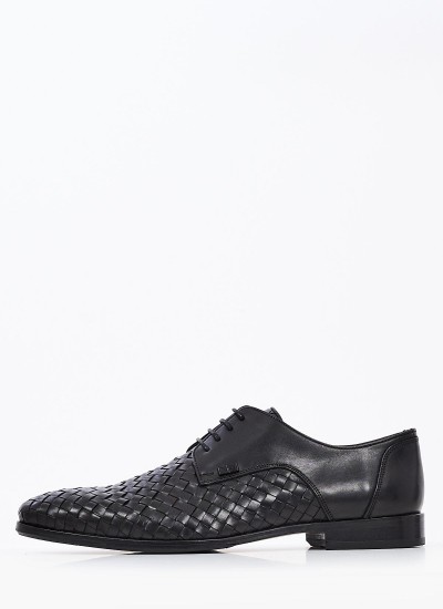 Men Shoes S4972.Braid Black Leather Boss shoes