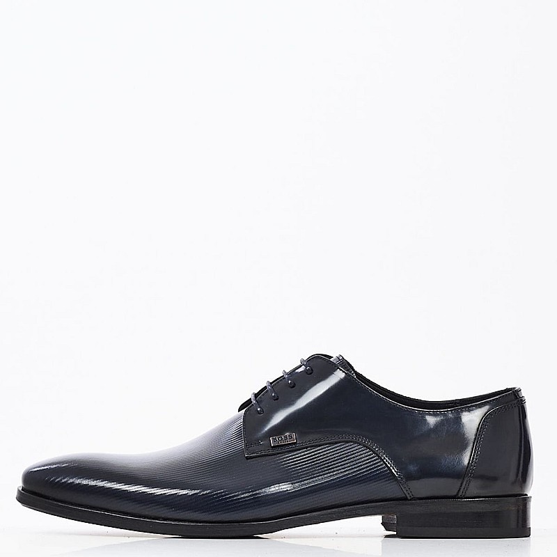 Ανδρικά Παπούτσια Δετά S4972.RMN Μπλε Δέρμα Boss shoes