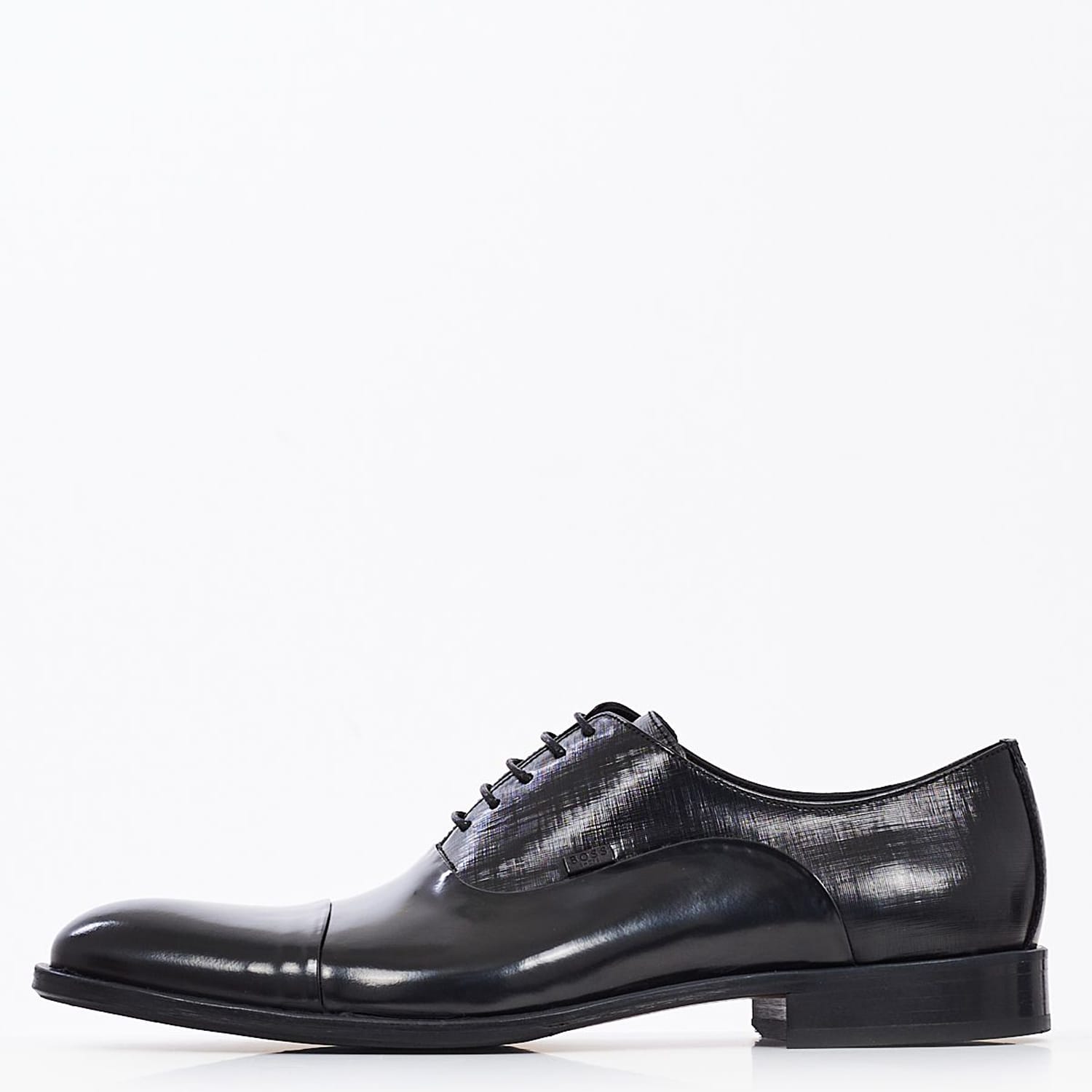Ανδρικά Παπούτσια Δετά S5626.Flo Μαύρο Δέρμα Boss shoes