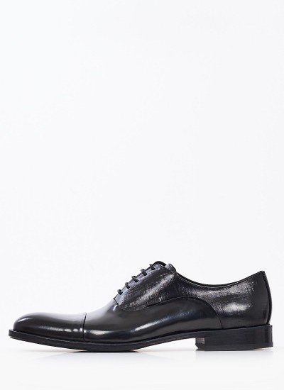 Men Shoes S5626.Flo Black Leather Boss shoes