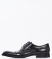 Ανδρικά Παπούτσια Δετά S5626.Flo Μαύρο Δέρμα Boss shoes