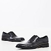 Ανδρικά Παπούτσια Δετά S5626.Flo Μαύρο Δέρμα Boss shoes Ανδρικά Παπούτσια Δετά S5626.Flo Μαύρο Δέρμα Boss shoes