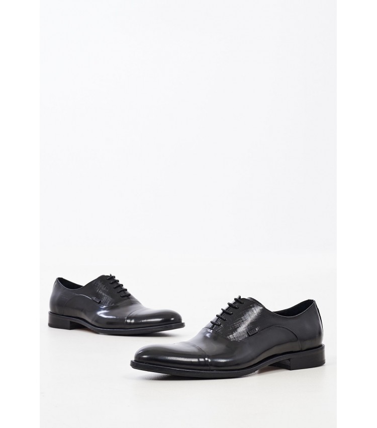 Men Shoes S5626.Flo Black Leather Boss shoes