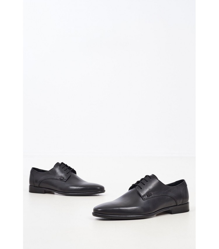 Men Shoes S6383 Black Leather Boss shoes