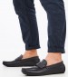 Men Moccasins S6890.EPS Black Leather Boss shoes