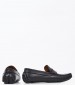 Men Moccasins S6890.EPS Black Leather Boss shoes