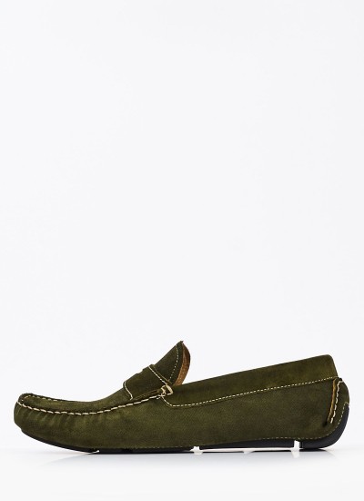 Men Moccasins S6890 Olive Buckskin Boss shoes