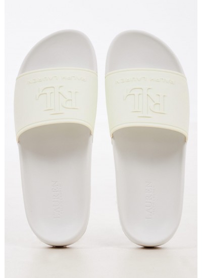 Women Flip Flops & Sandals Adelyne.Sli White Rubber Ralph Lauren