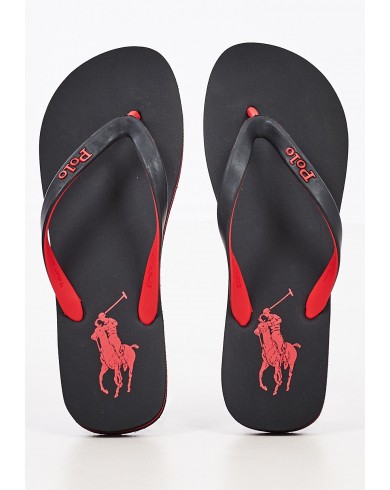 Men Flip Flops & Sandals from the Polo Ralph Lauren brand Bolt Black Rubber   | eshop.
