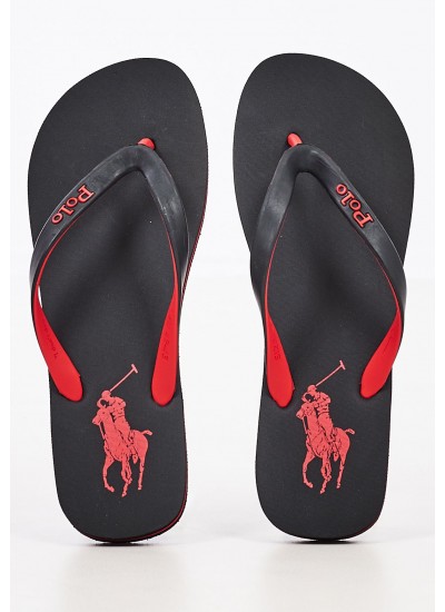 Men Flip Flops & Sandals Bolt Black Rubber Ralph Lauren