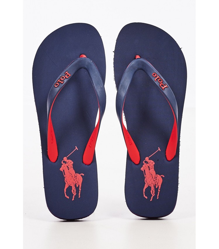 Men Flip Flops & Sandals Bolt Blue Rubber Ralph Lauren