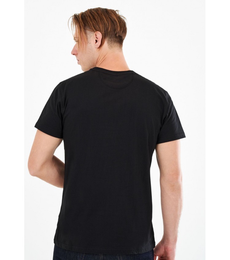 Men T-Shirts Embroidered Black Cotton La Martina