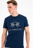 Men T-Shirts Jersey DarkBlue Cotton La Martina