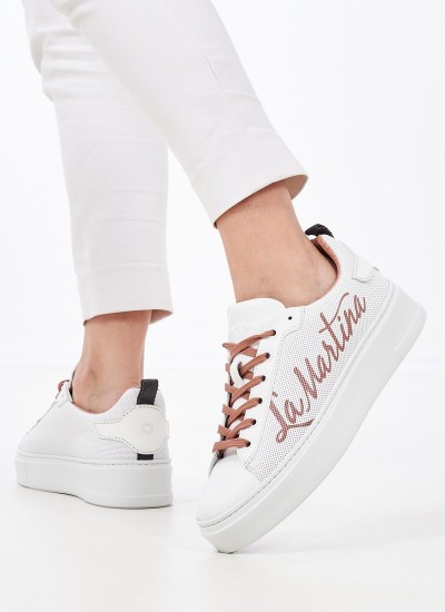 Γυναικεία Παπούτσια Casual W221502 Άσπρο Δέρμα La Martina