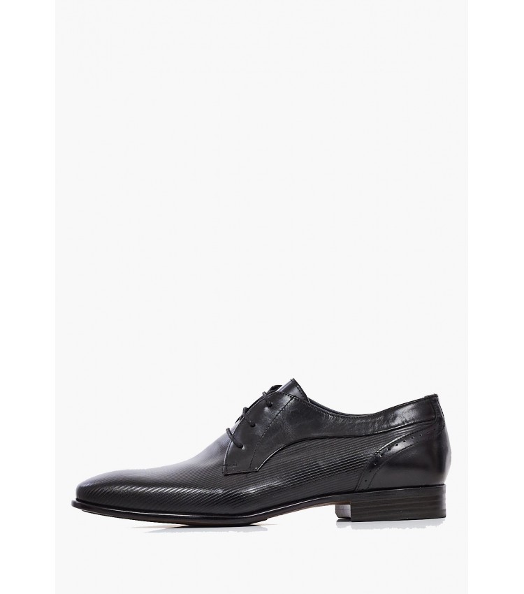 Men Shoes 2103 Black Leather Damiani