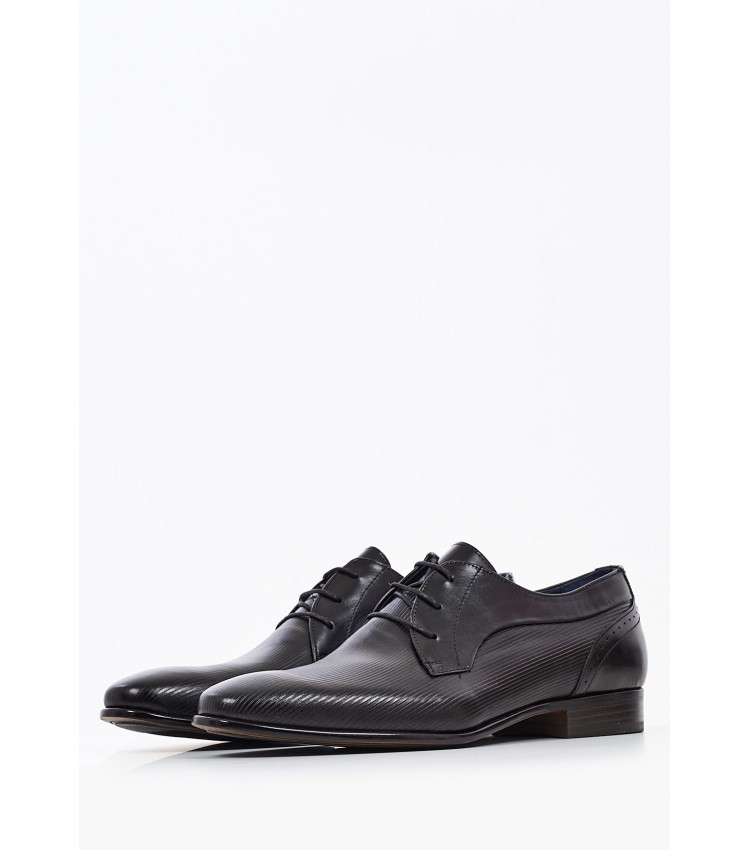 Men Shoes 2103 Black Leather Damiani