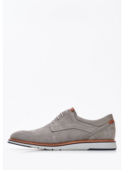 Men Shoes 2600 Grey Suede Leather Damiani