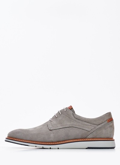 Men Shoes 2600 Grey Suede Leather Damiani