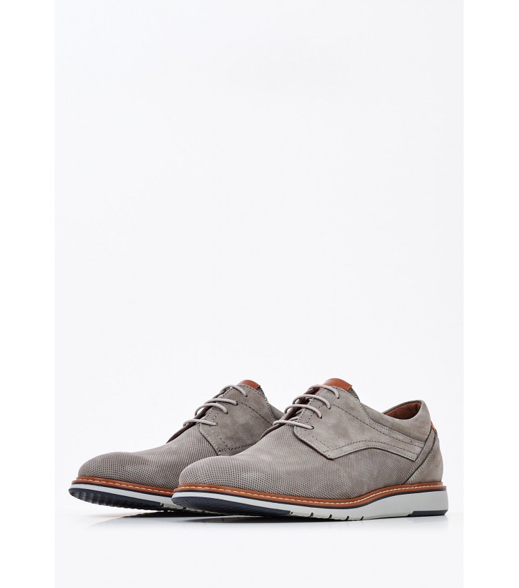 Men Shoes 2600 Grey Suede Leather Damiani