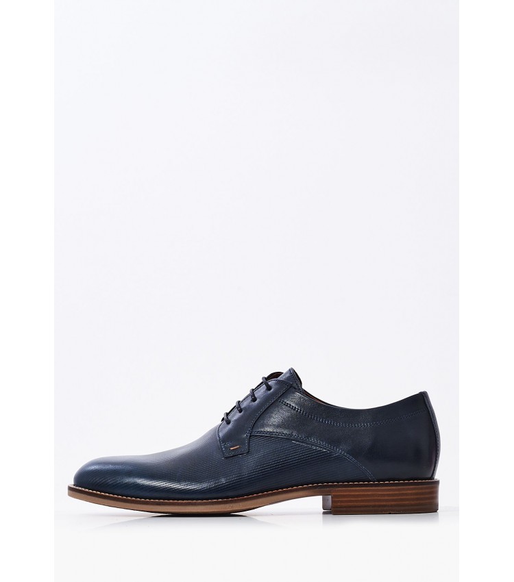 Men Shoes 2701 Blue Leather Damiani