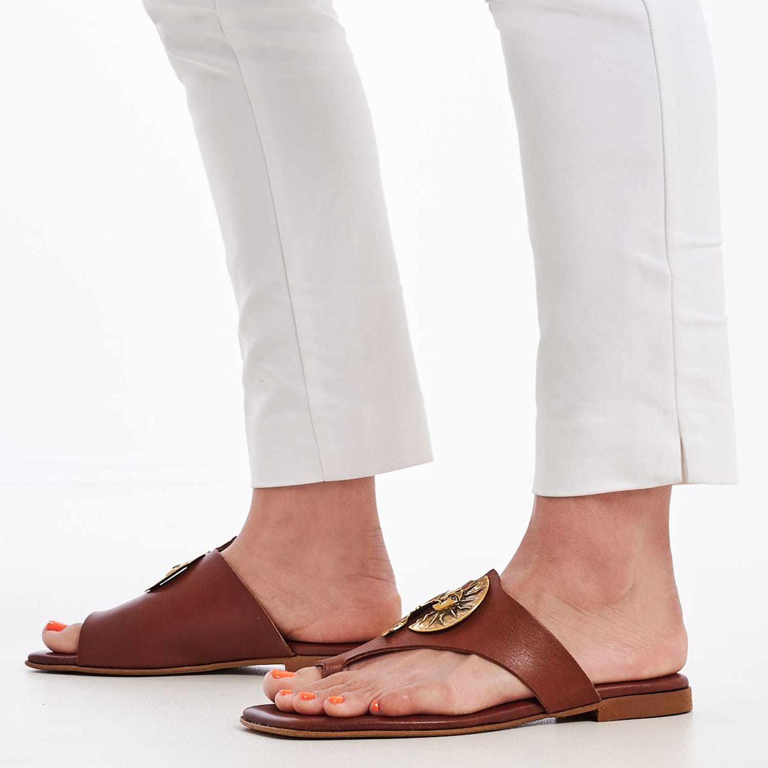 Γυναικεία Flats K202 Ταμπά Δέρμα Komis and Komis