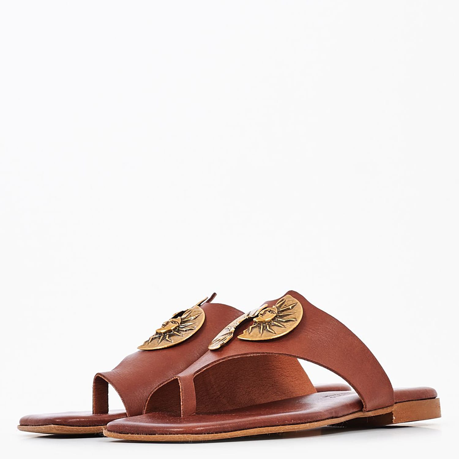 Γυναικεία Flats K202 Ταμπά Δέρμα Komis and Komis