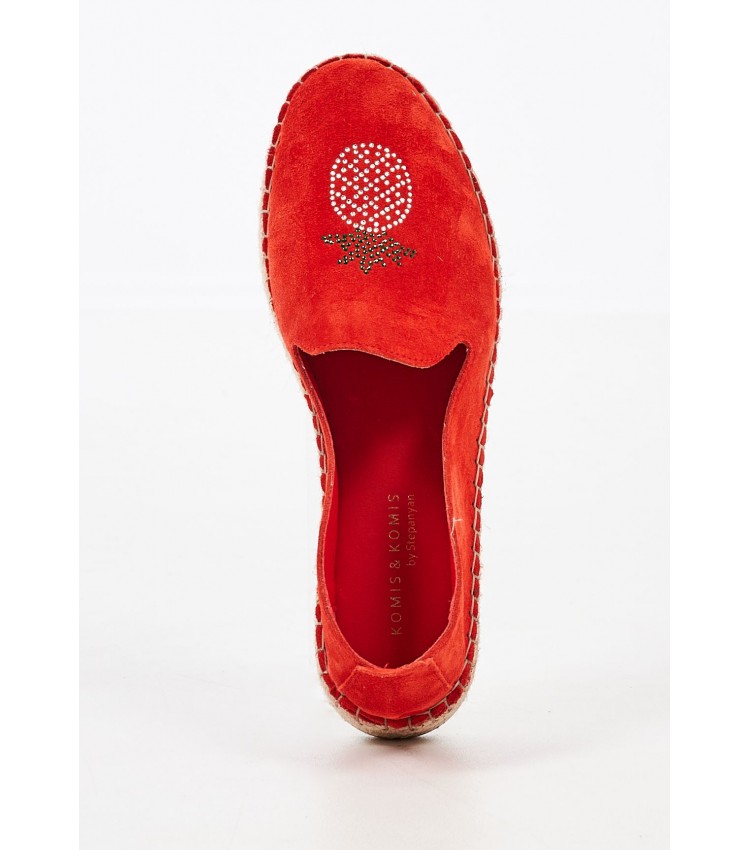 Women Espadrilles K59 Red Buckskin Komis and Komis