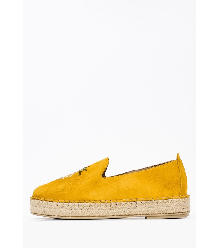 Women Espadrilles K59 Yellow Buckskin Komis and Komis