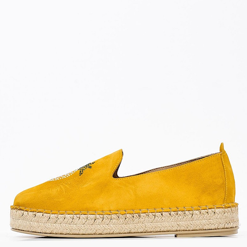 Women Espadrilles K59 Yellow Buckskin Komis and Komis