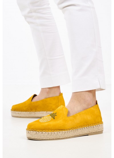 Women Espadrilles K59 Yellow Buckskin Komis and Komis