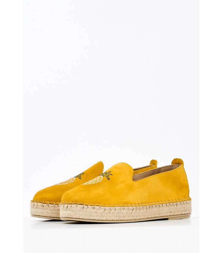 Women Espadrilles K59 Yellow Buckskin Komis and Komis