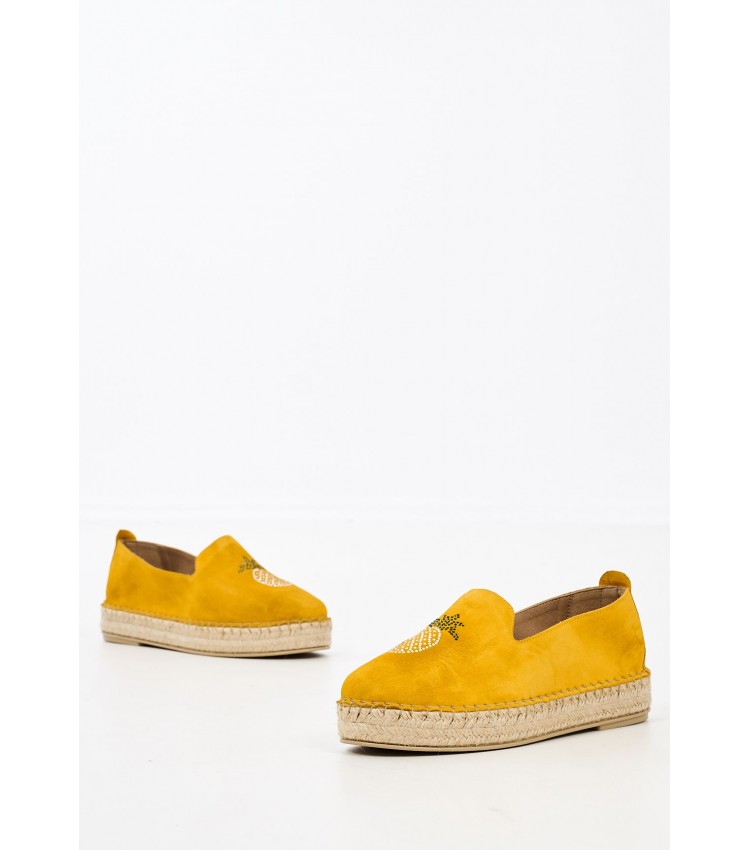 Women Espadrilles K59 Yellow Buckskin Komis and Komis