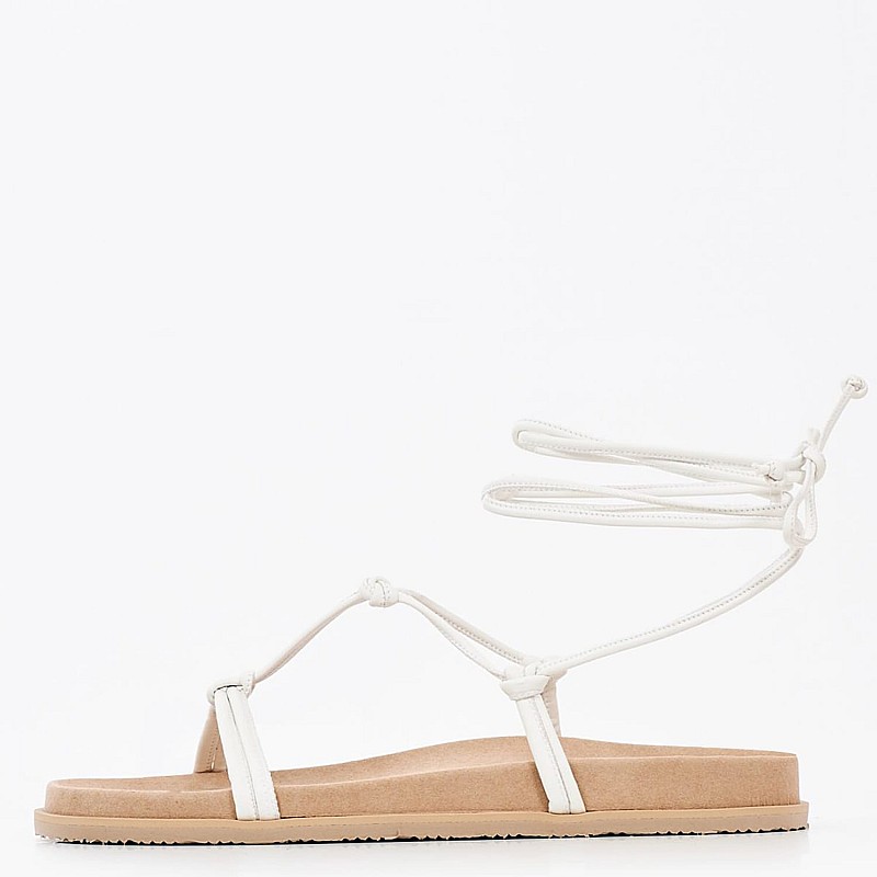 Γυναικεία Flats K5 Άσπρο Δέρμα Komis and Komis