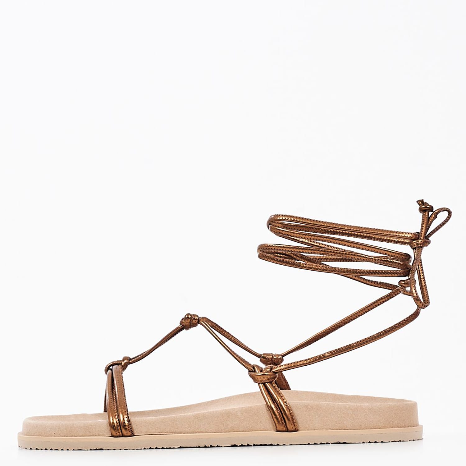 Γυναικεία Flats K5 Μπρονζέ Δέρμα Komis and Komis