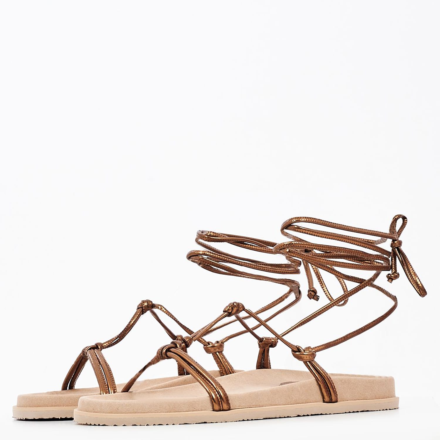 Women Flats K5 Bronze Leather Komis and Komis Women Flats K5 Bronze Leather Komis and Komis