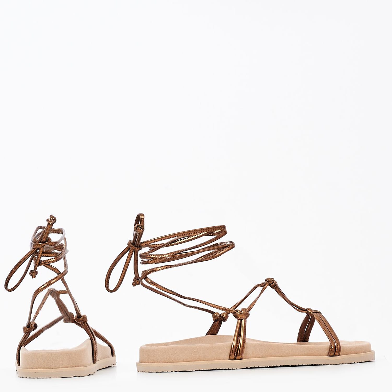 Women Flats K5 Bronze Leather Komis and Komis Women Flats K5 Bronze Leather Komis and Komis