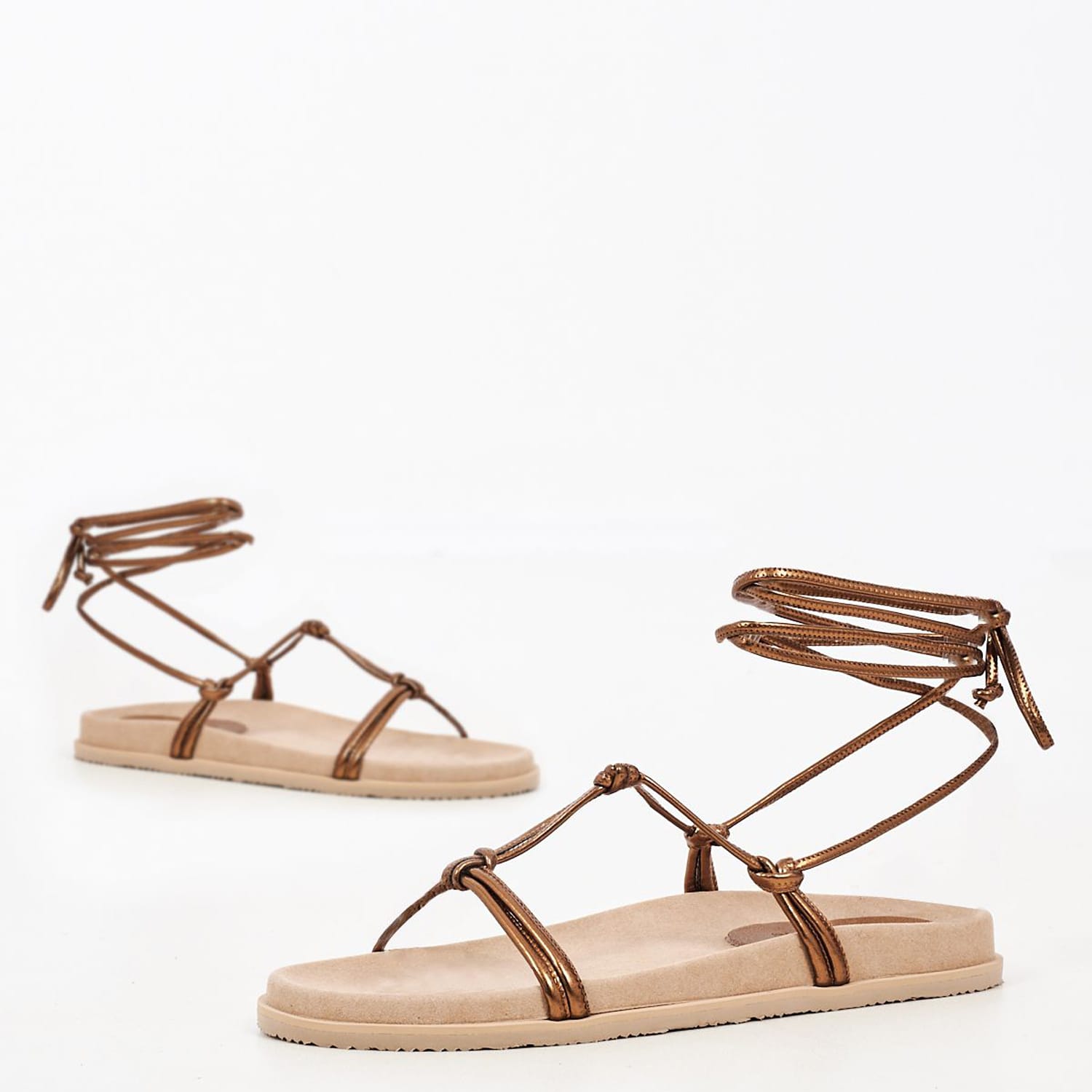 Women Flats K5 Bronze Leather Komis and Komis Women Flats K5 Bronze Leather Komis and Komis