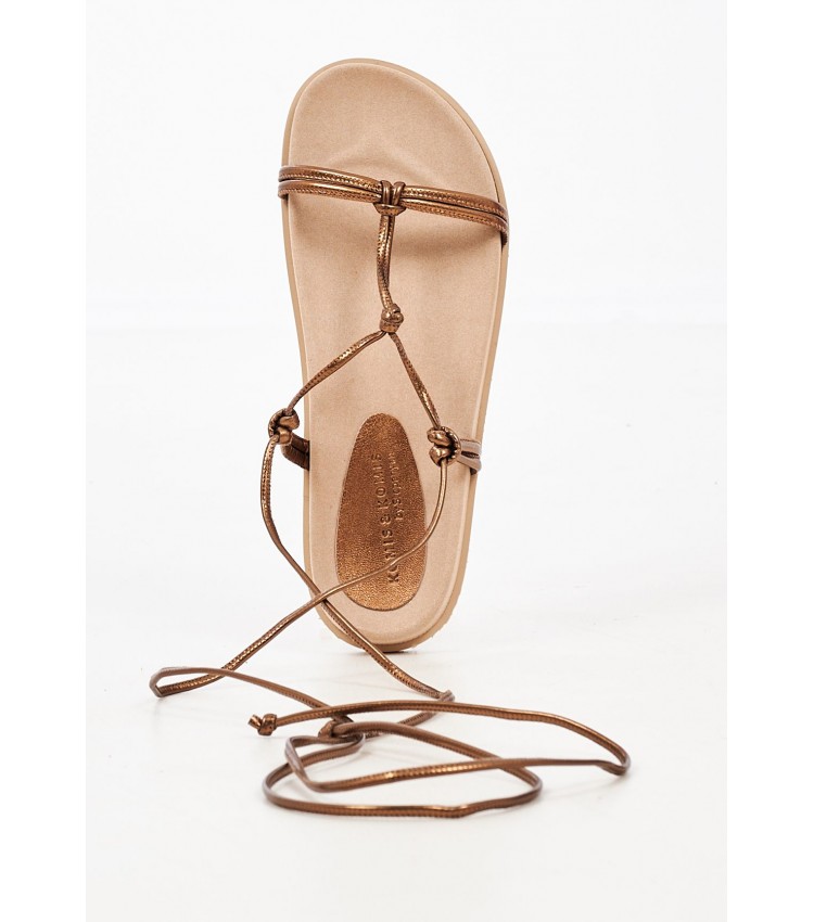 Women Flats K5 Bronze Leather Komis and Komis