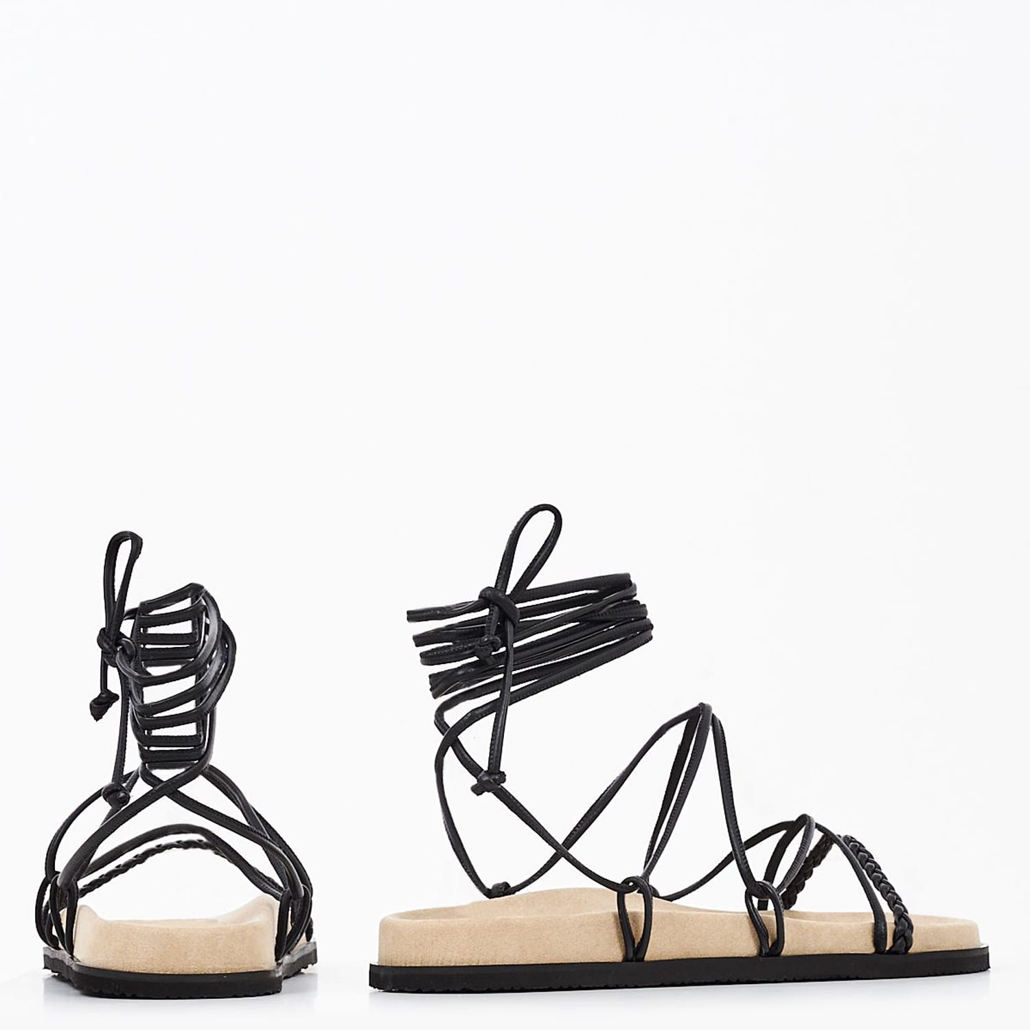 Γυναικεία Flats K6 Μαύρο Δέρμα Komis and Komis