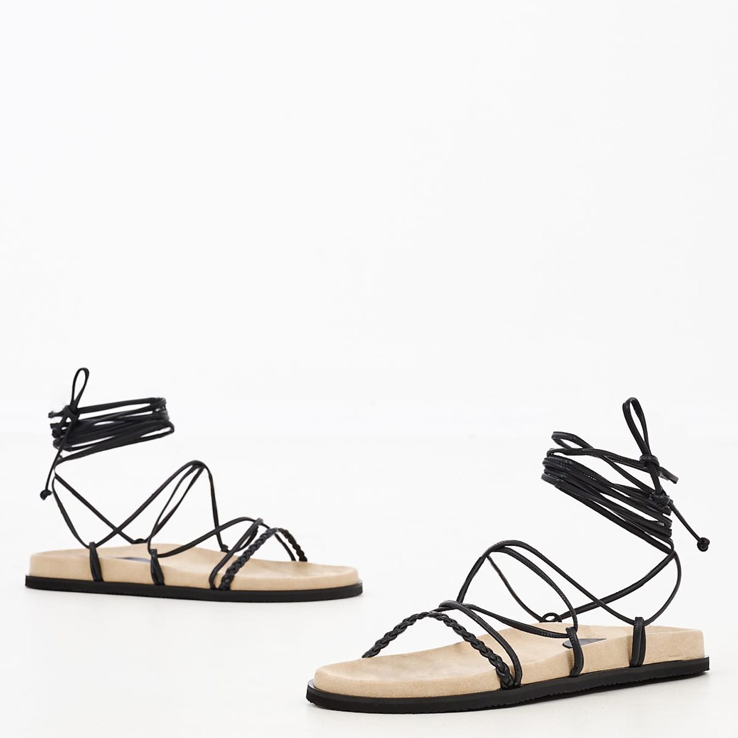 Γυναικεία Flats K6 Μαύρο Δέρμα Komis and Komis