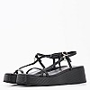 Women Platforms Low K78 Black Leather Komis and Komis Women Platforms Low K78 Black Leather Komis and Komis