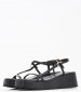 Women Platforms Low K78 Black Leather Komis and Komis