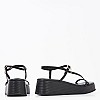 Women Platforms Low K78 Black Leather Komis and Komis Women Platforms Low K78 Black Leather Komis and Komis