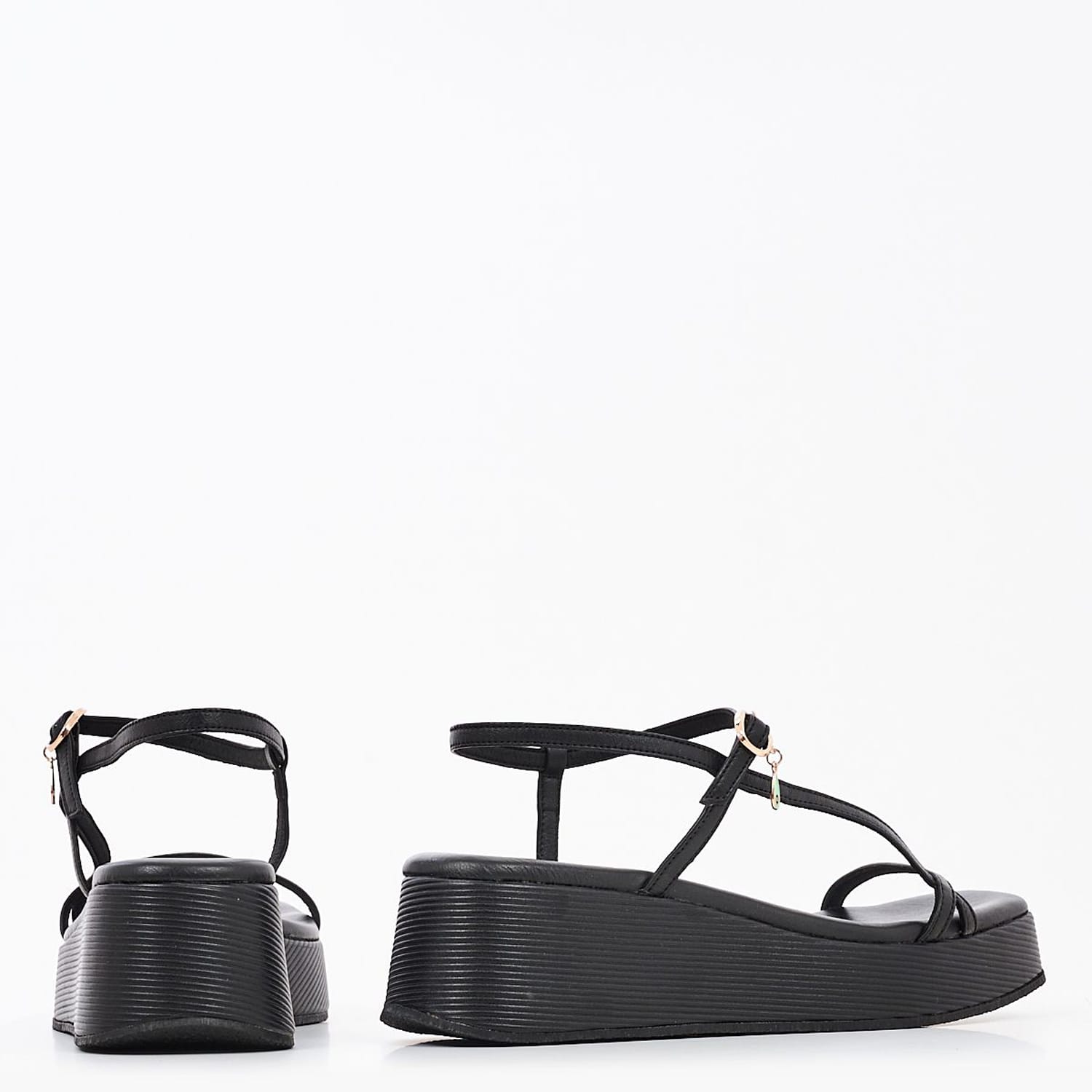 Women Platforms Low K78 Black Leather Komis and Komis Women Platforms Low K78 Black Leather Komis and Komis