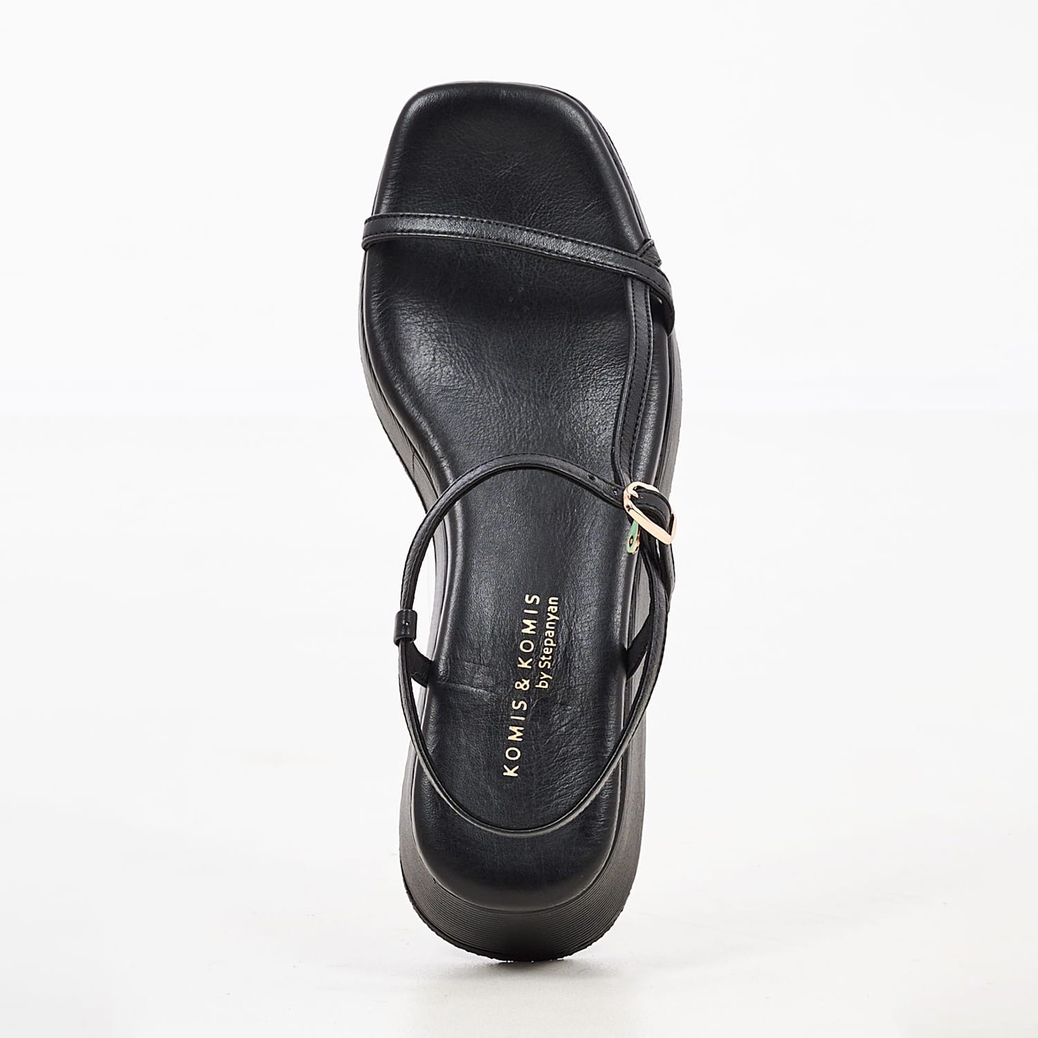 Women Platforms Low K78 Black Leather Komis and Komis Women Platforms Low K78 Black Leather Komis and Komis