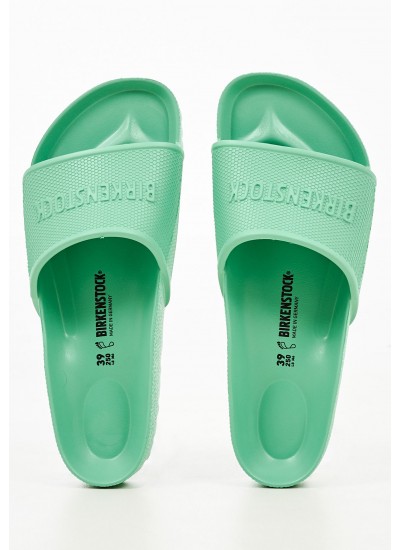Women Flip Flops & Sandals Barbados.Bold Green Rubber Birkenstock