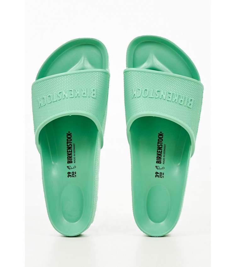 Women Flip Flops & Sandals Barbados.Bold Green Rubber Birkenstock