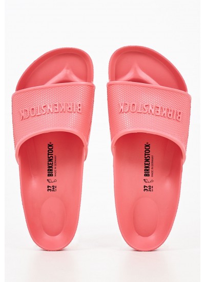 Women Flip Flops & Sandals Barbados.Melon Pink Rubber Birkenstock